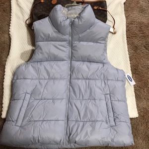 Gray brand new never worn puffy vest